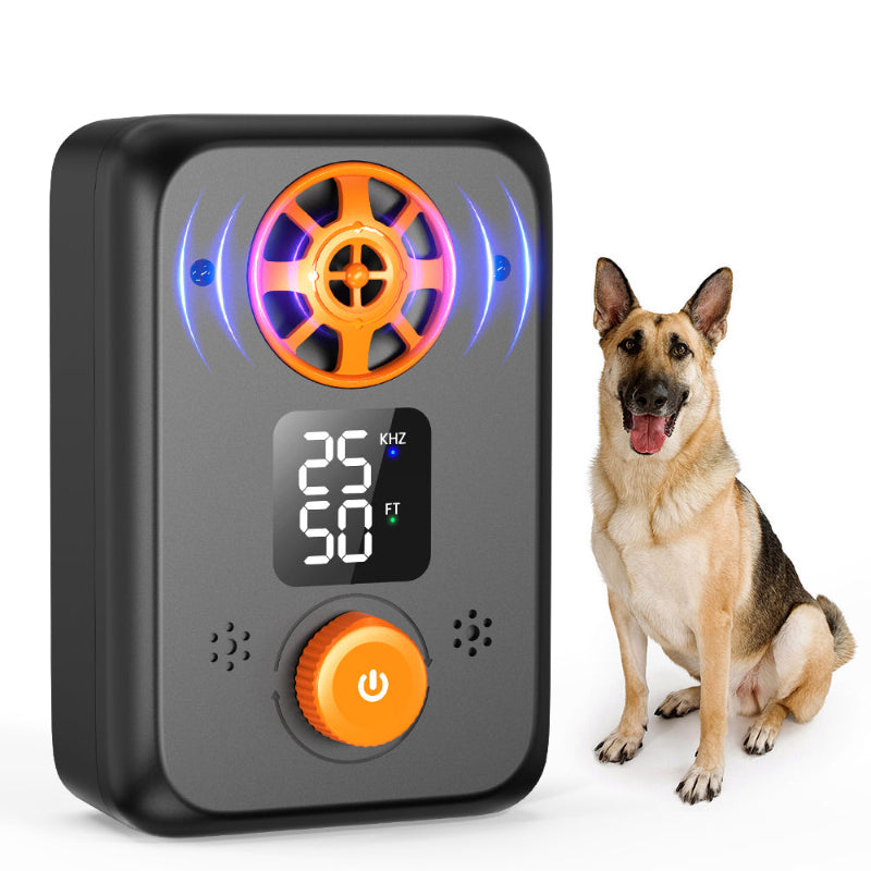 Ultrazvukové zařízení proti štěkání psů s LED displejem