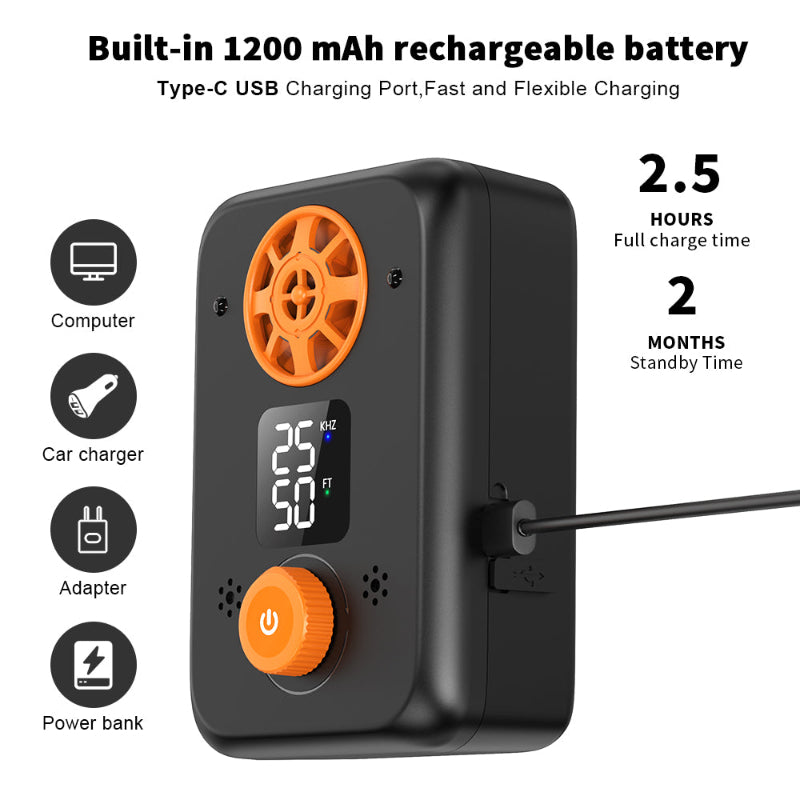 Ultrazvukové zařízení proti štěkání psů s LED displejem