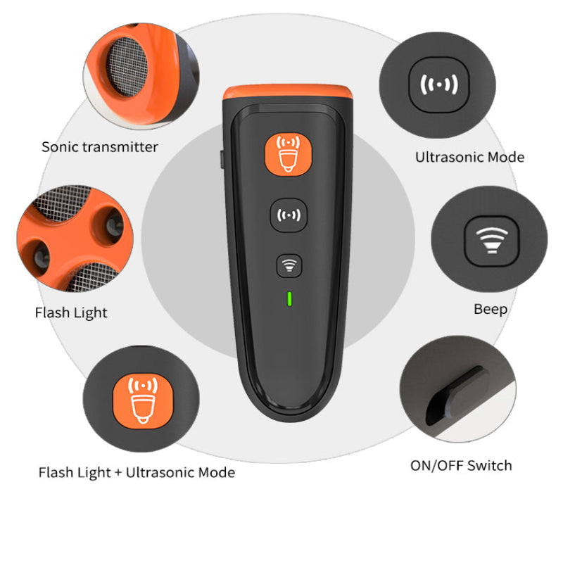 Chytré ultrazvukové zařízení pro výcvik psů