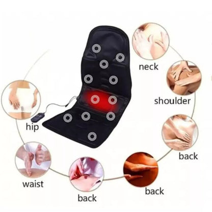 Elektrický masážní polštář na záda s vibracemi pro domácí, automobilové a kancelářské použití, úleva od bolesti v bedrech
