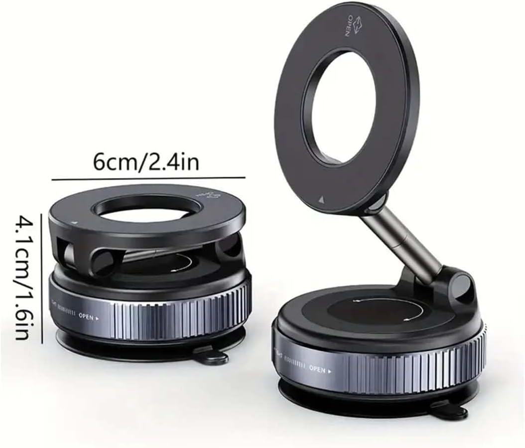 Vacuum Sací Magnetický Držák na Telefon, Držák do Auta se Sacím Přísavkou 360° Otáčení