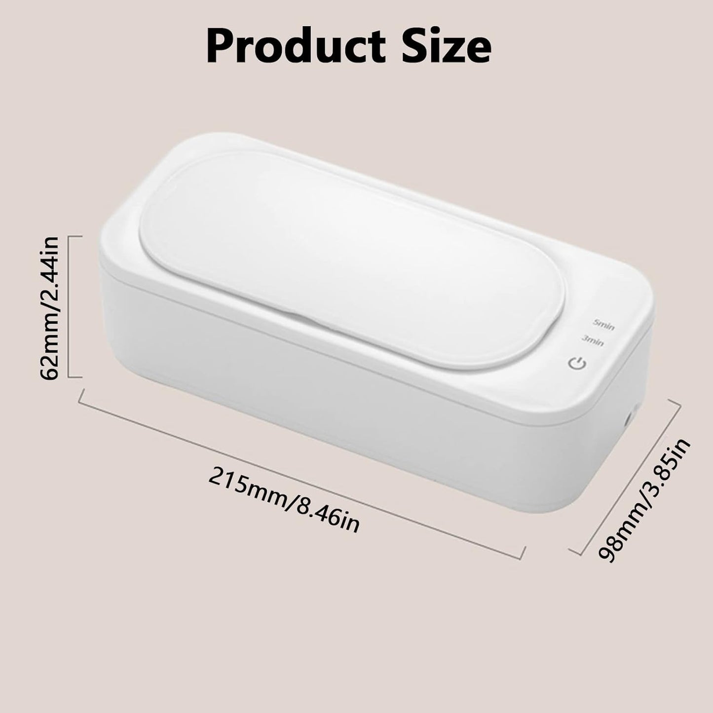 Ultrazvukové čisticí zařízení pro domácí použití na brýle, šperky, hodinky a další.