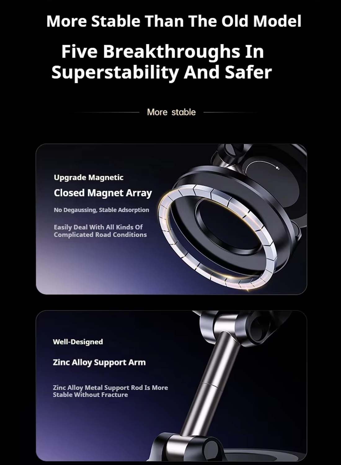 Vacuum Sací Magnetický Držák na Telefon, Držák do Auta se Sacím Přísavkou 360° Otáčení