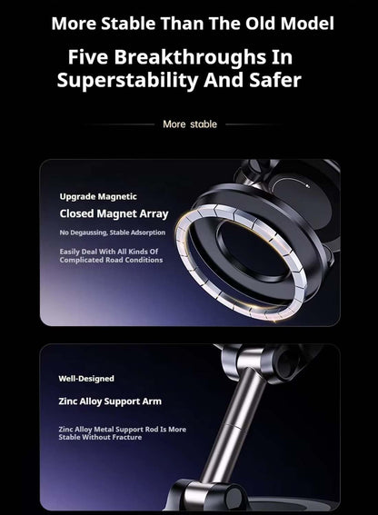 Vacuum Sací Magnetický Držák na Telefon, Držák do Auta se Sacím Přísavkou 360° Otáčení