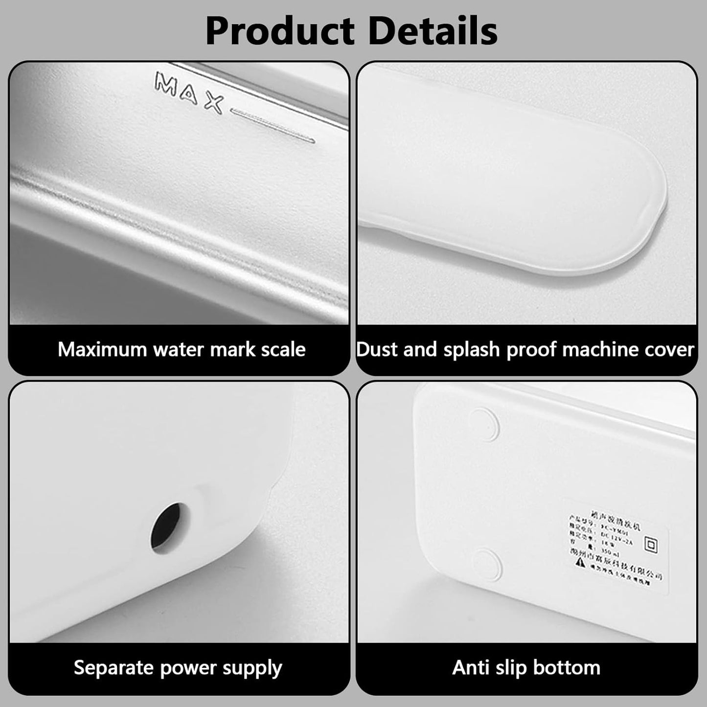 Ultrazvukové čisticí zařízení pro domácí použití na brýle, šperky, hodinky a další.