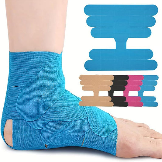 Elastická kineziologická páska na kotník, originální bavlněná prémiová sportovní páska na kotník