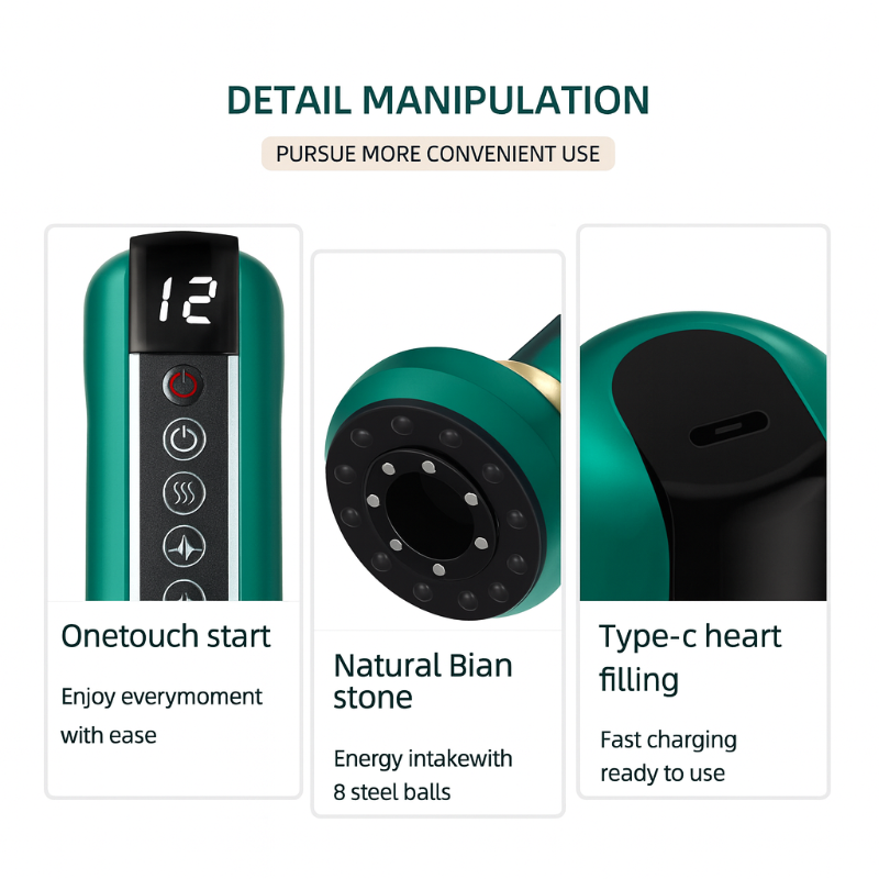 Chytrý přístroj proti celulitidě s funkcí zahřívání a vibrací