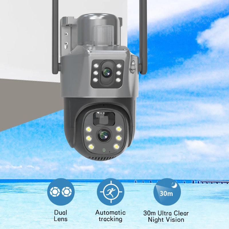 4MP venkovní bezdrátová solární kamera 4G se solárním panelem a zvukem