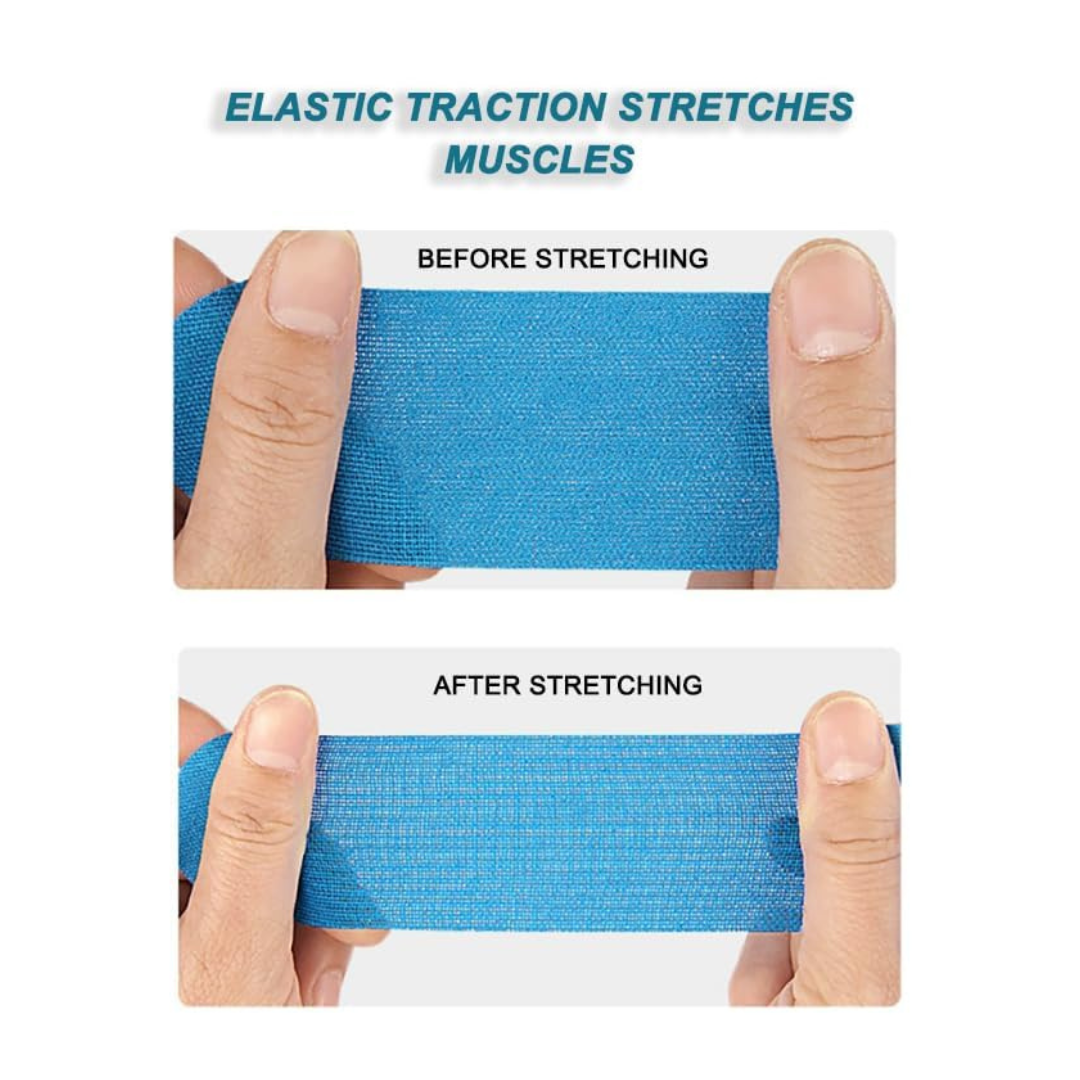 Elastická kineziologická páska na kotník, originální bavlněná prémiová sportovní páska na kotník