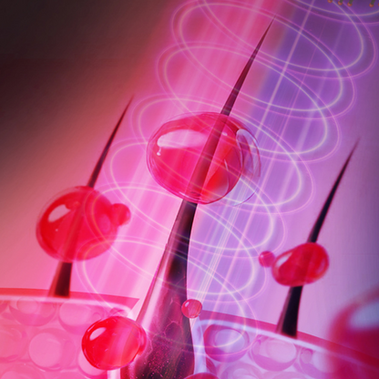 Masážní přístroj na pokožku hlavy s červeným světlem a vibrační terapií