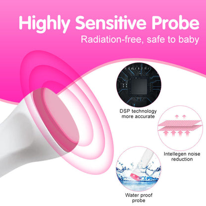 Přenosný fetální doppler pro poslech srdečního tepu doma