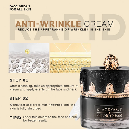 Krém proti vráskám na obličej Odstraňuje jemné linky na obličeji a vrásky na krku Zpevňující Hydratační Rozjasňující