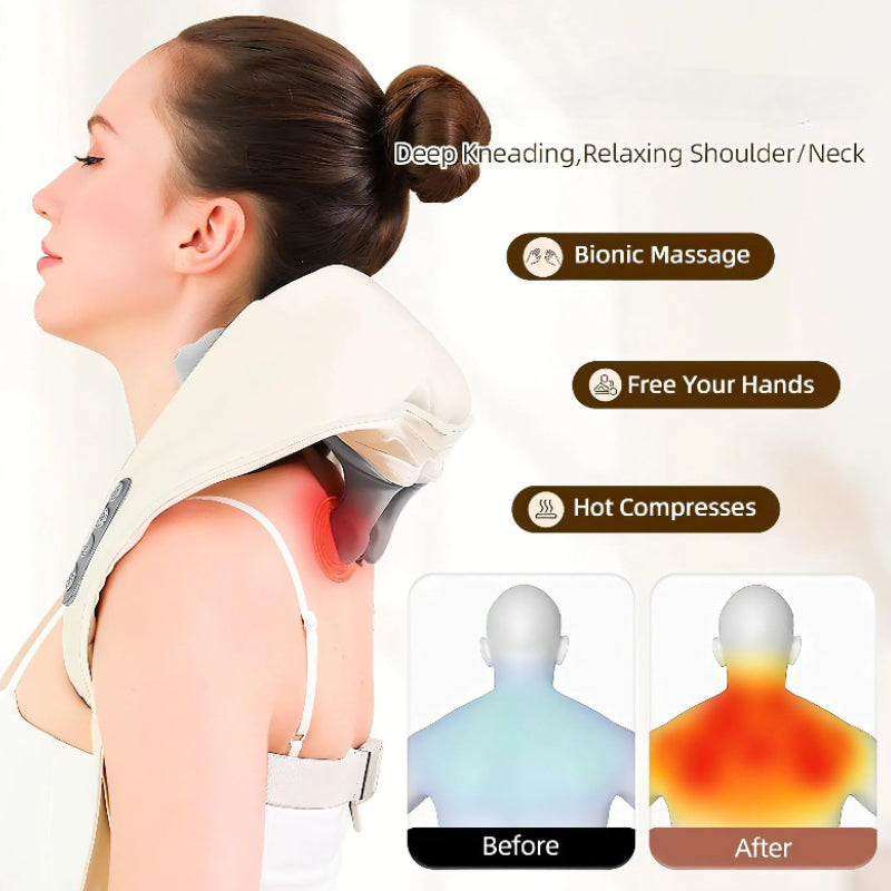 Masážní přístroj Shiatsu na krk a ramena s vyhříváním