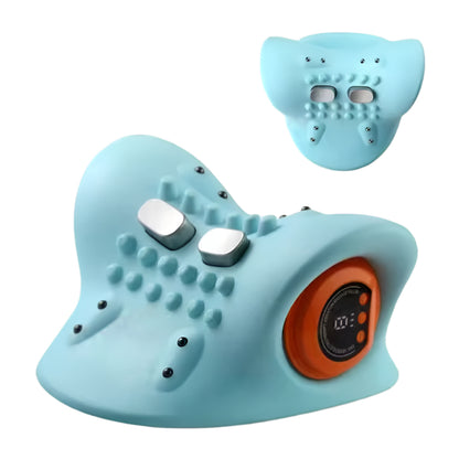 Chytrý masážní přístroj na trakci krční páteře a krku