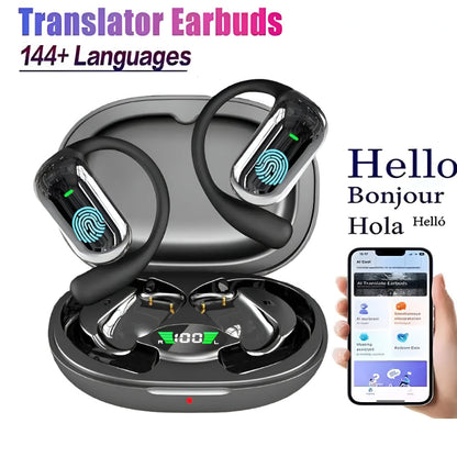 Překladová sluchátka pro 144 jazyků a hudbu / podcasty Běh Fitness